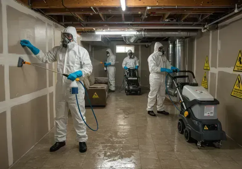 Basement Moisture Removal and Structural Drying process in Maytown, PA